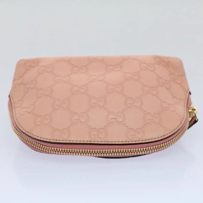 Shop Gucci Ssima Pink Canvas Clutch Bag ()