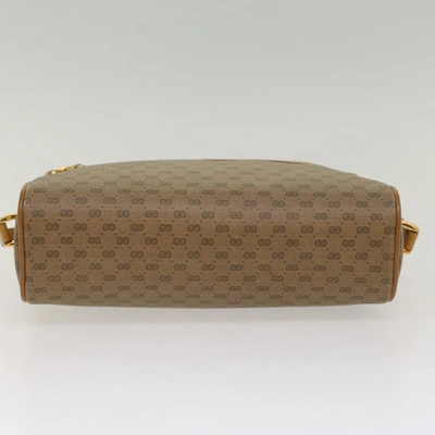 Shop Gucci Web Beige Canvas Shoulder Bag ()