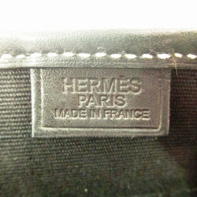 Shop Hermes Hermès Buenaventura Black Canvas Shopper Bag ()