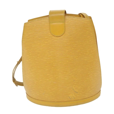 Pre-owned Louis Vuitton Cluny Yellow Leather Shoulder Bag ()