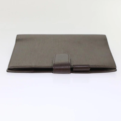 Pre-owned Louis Vuitton Couverture Agenda De Bureau Brown Leather Wallet  ()