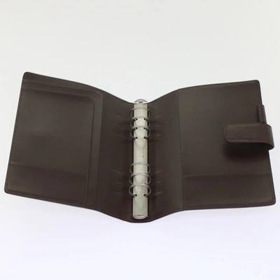 Pre-owned Louis Vuitton Couverture Agenda De Bureau Brown Leather Wallet  ()
