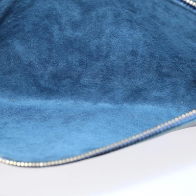 Pre-owned Louis Vuitton Pochette Accessoire Blue Leather Clutch Bag ()