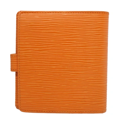 Pre-owned Louis Vuitton Porte Billet Orange Leather Wallet  ()