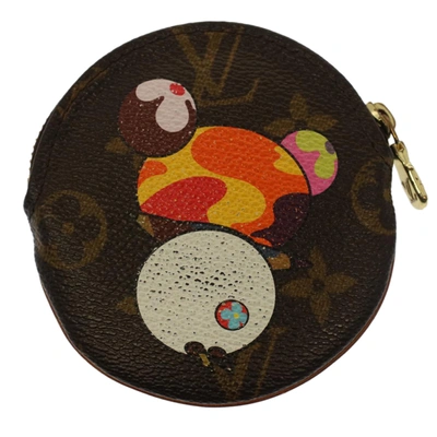 Pre-owned Louis Vuitton Porte Monnaie Rond Brown Canvas Wallet  ()