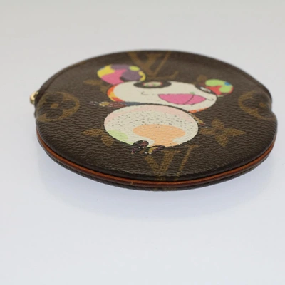 Pre-owned Louis Vuitton Porte Monnaie Rond Brown Canvas Wallet  ()