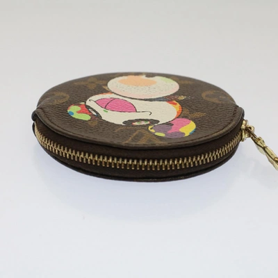 Pre-owned Louis Vuitton Porte Monnaie Rond Brown Canvas Wallet  ()