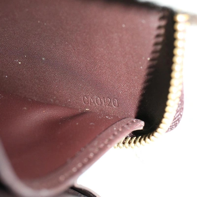 Pre-owned Louis Vuitton Portefeuille Zippy Burgundy Patent Leather Wallet  ()