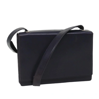 Shop Prada Purple Leather Shoulder Bag ()