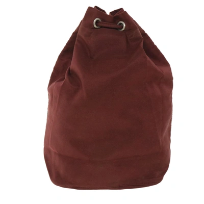 Shop Prada Burgundy Synthetic Clutch Bag () In Red