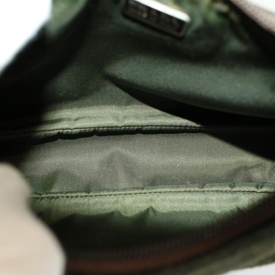 Shop Prada Sports Khaki Wool Shoulder Bag ()