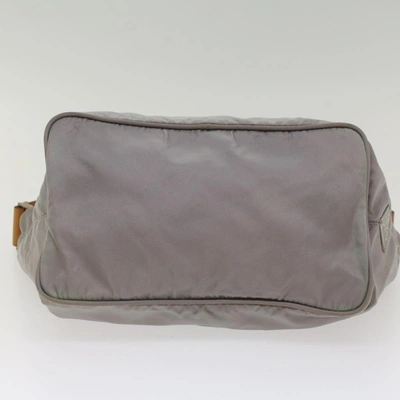 Shop Prada Tessuto Grey Synthetic Shoulder Bag ()
