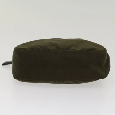 Shop Prada Tessuto Khaki Synthetic Clutch Bag ()