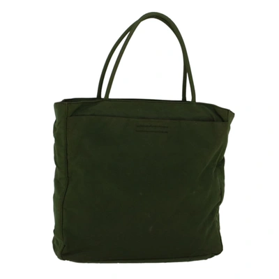 Shop Prada Tessuto Khaki Synthetic Tote Bag ()