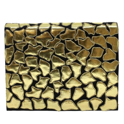 Shop Valentino Garavani Gold Leather Shoulder Bag ()