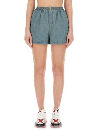 Shop Moschino Denim Shorts