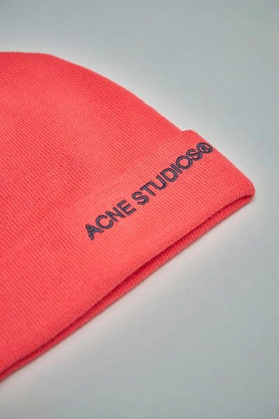 Shop Acne Studios Embroidered Logo Beanie