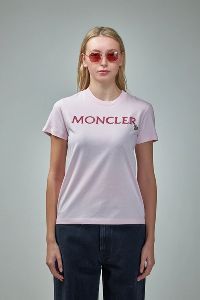 Shop Moncler Embroidered Logo T-shirt