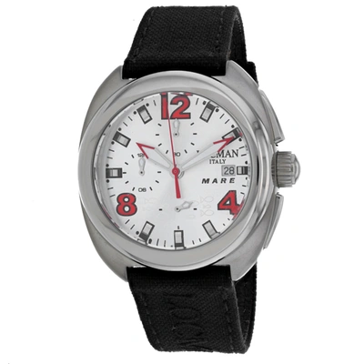 Shop Locman Men's Mare Silver Dial Watch In White