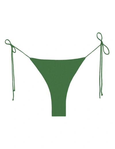 Shop Mikoh Belona Thin String Tie Side Bikini Bottom In Algae In Multi