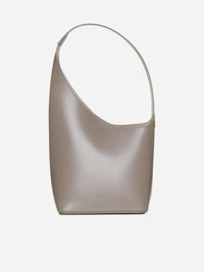Shop Aesther Ekme Demi Lune Leather Bag In Earth
