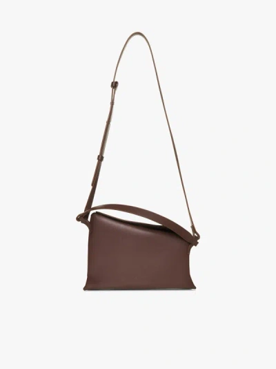 Shop Aesther Ekme Mini Lune Leather Bag In Brunette