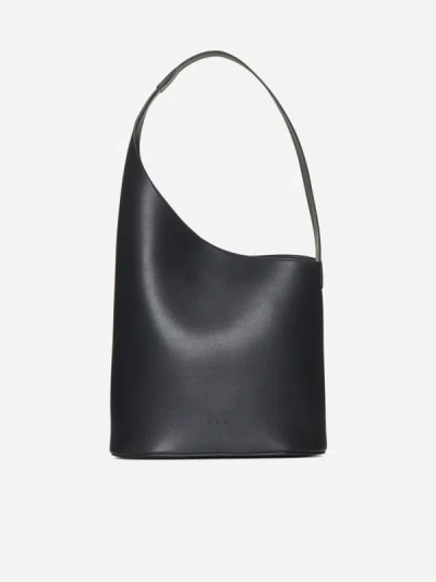 Shop Aesther Ekme Lune Leather Tote Bag In Black
