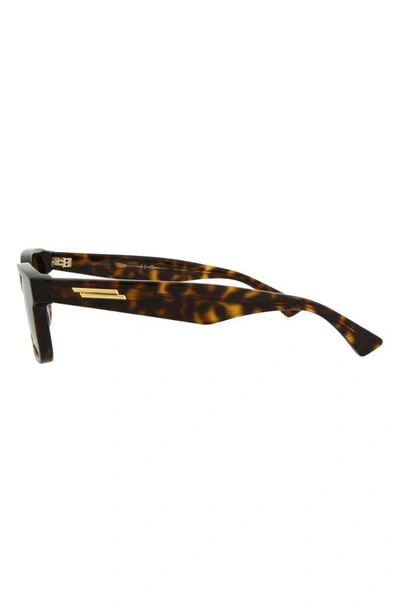 Shop Bottega Veneta 53mm Rectangular Sunglasses In Havana Brown