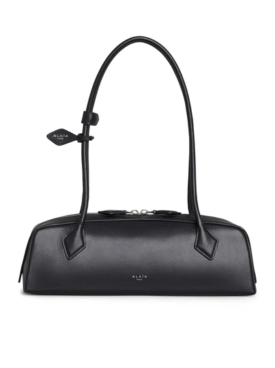 Alaïa Le Teckel Medium Bag In Shiny Leather In Black
