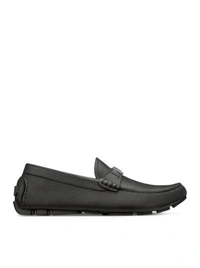 Shop Dior Odeon Loafer Grained Calf In Black