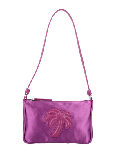 Shop Palm Angels Saint Palm Shoulder Bag In Violet