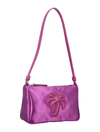 Shop Palm Angels Saint Palm Shoulder Bag In Violet