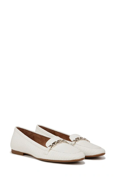 Shop Naturalizer Jemi Chain Loafer In White Woven Fabric
