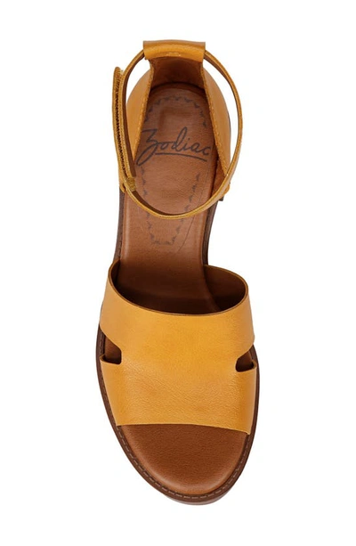 Shop Zodiac Ida Ankle Strap Sandal In Turmeric Yellow