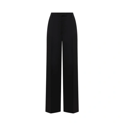 Shop Prada Wool Pants In Black