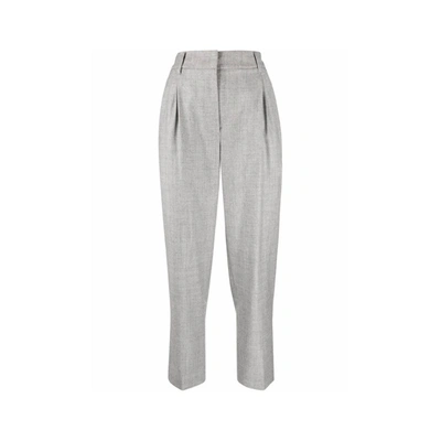 Shop Brunello Cucinelli Cropped Pants In Gray