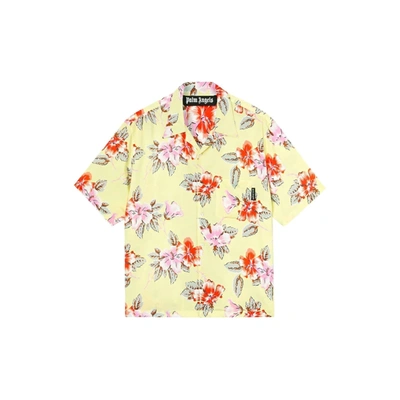 Shop Palm Angels Printed Shirt In Yellow
