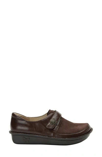 Alegria By Pg Lite Single Strap Flat In Choco Luster