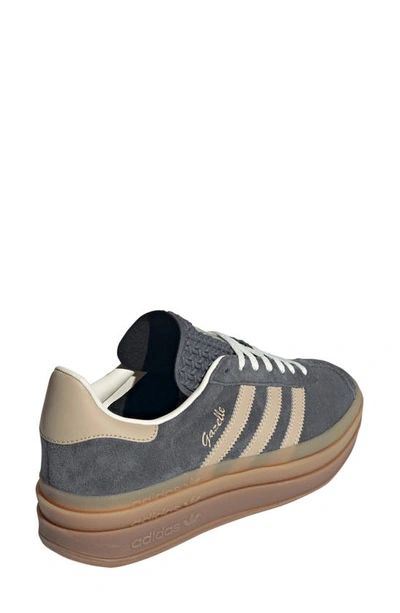 Shop Adidas Originals Gazelle Bold Platform Sneaker In Grey 6/ Beige/ Cream