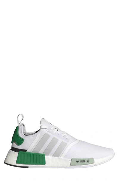 Shop Adidas Originals Nmd R1 Primeblue Sneaker In Ftwr White/ Grey One/ Green