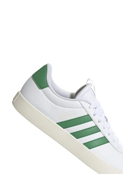 Shop Adidas Originals Vl Court 3.0 Sneaker In White/ Green/ Alumina
