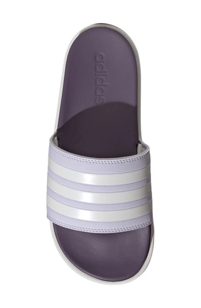 Shop Adidas Originals Adidas Adilette Sandal In Dawn/zero Met./violet