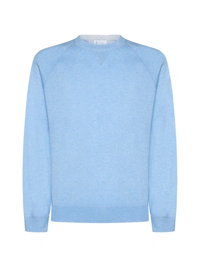 Shop Brunello Cucinelli Sweater In Azzurro