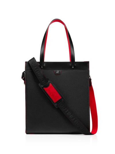 Shop Christian Louboutin Ruistote Bag In Grained Leather In Black Loubi