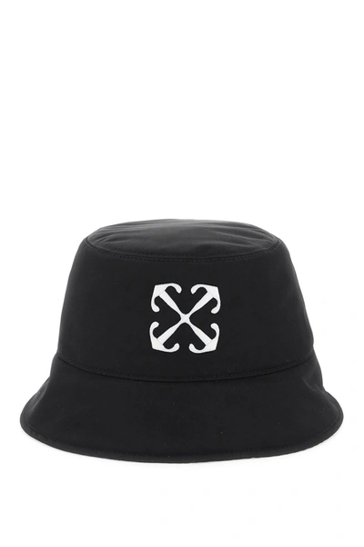 Shop Off-white Arrow Bucket Hat In Black White (black)