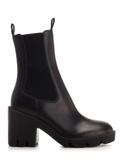 Shop Burberry Stride Chelsea Boots In Black