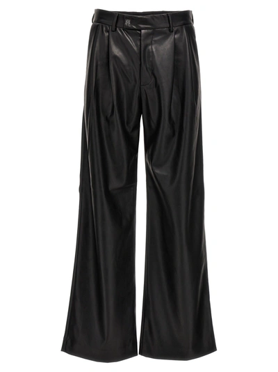 Shop Amiri Vegan Leather Pants In Black