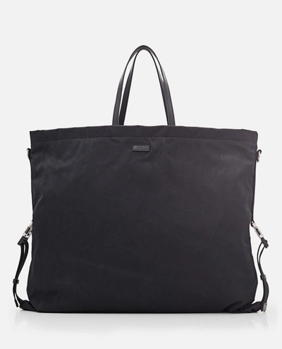 Shop Versace Nylon Shoulder Bag In Black