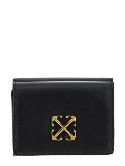 Shop Off-white Jitney Mini Compact Wallet In Black No Color