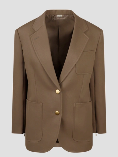 Shop Gucci Horsebit Wool Jacket In Brown